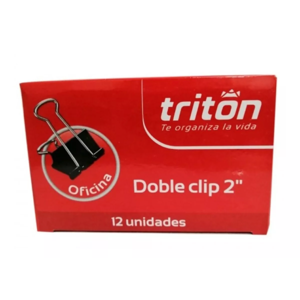 Clip doble 2" caja x12 uds